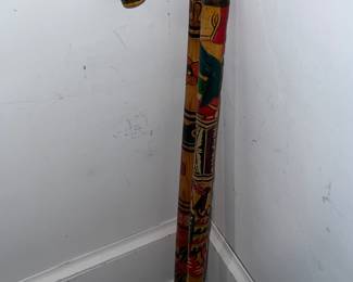 Mexican folk art walking cane