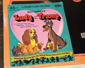 Lady and the Tramp 45 rpm record