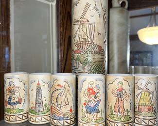  Ceramarte of Brazil liquor decanters set