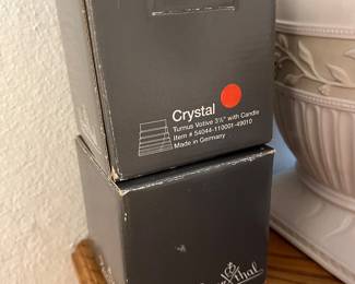 Rosenthal crystal Turnus votive candle holders