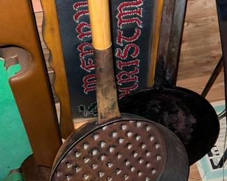 Antique copper roasting pan