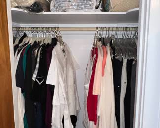 Closet of women’s vintage tops