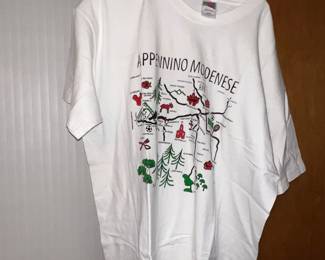 T-shirt with map of Appennino Modenese region of Italy