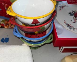 Vintage Certified International “Sidewalk Cafe” 7” ceramic bowls