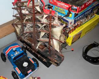 Various games, toys and pirate ships