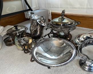 Vintage sliver plated serving pieces