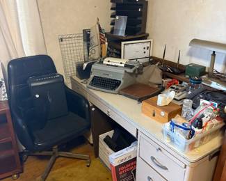 Office Desk and Office Supplies