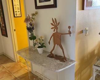 Marble Acrylic Entry Table