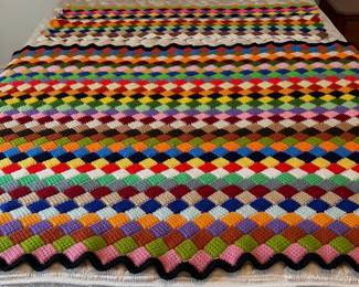 hand made crocheted throws/scarves