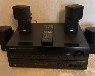vintage PIONEER receiver, 4 BOSE ceiling mount speakers