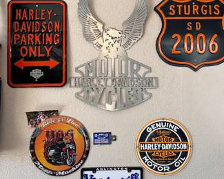 HARLEY/motorcycle signs