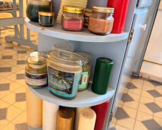 Vintage Tupperware containers, spices, kitchen items