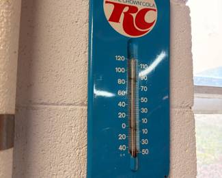 Vintage RC Cola Royal Crown advertising thermometer sign