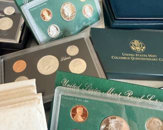 US Mint Proof Sets and Columbus Quincentenary coins