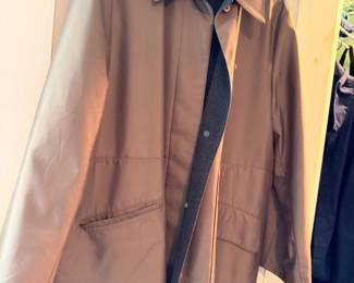 Men's tan trench coat, overcoat