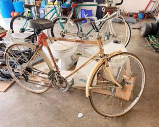 Vintage bicycles, 10-speed road bikes