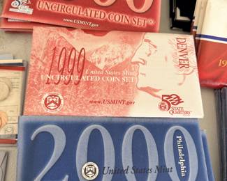 2000 US Mint Uncirculated Coin Sets, Philadelphia and Denver