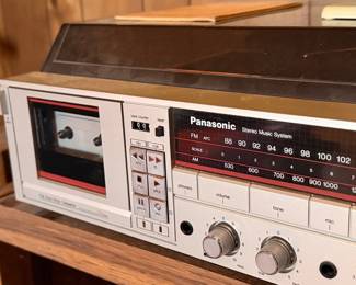 Vintage Panasonic stereo music system, turntable, cassette