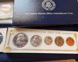 White House 200th Anniversary coin and US proof coin set