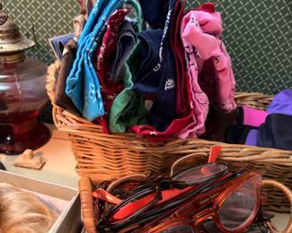 Vintage handbags, purses, and sunglasses collection