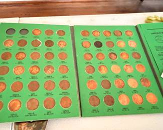 Lincoln Memorial penny collection, filled book