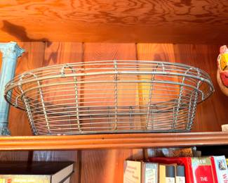 Vintage wire bread basket, farmhouse decor