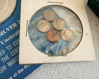 Winston Churchill centenary silver commemorative coin set