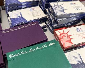 US Mint Proof Sets, 1995-2000, Statue of Liberty packaging