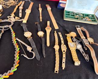 Vintage wristwatch collection, men's and women's watches