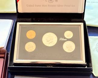 US Mint Premier silver proof set in deluxe presentation case