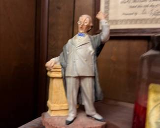 Vintage porcelain lawyer figurine, hand-painted