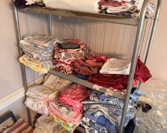 Vintage linens, quilts, tablecloths, textiles