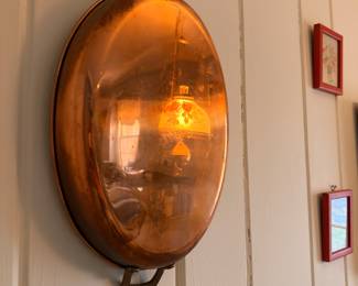 Vintage copper nautical wall sconce light fixture