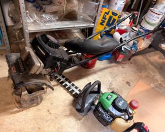 Hedge trimmer, string trimmer, lawn power tools