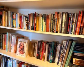 Large book collection, fiction and nonfiction
