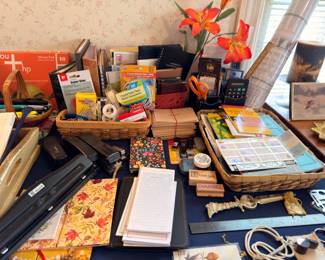 Office and craft supplies, stationery, notebooks
