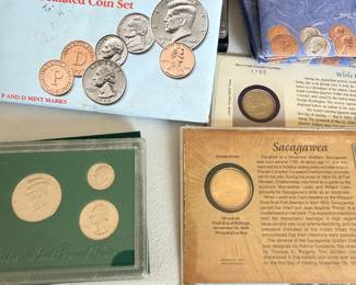 1994 US Mint uncirculated coin set, Sacagawea dollar, collectible coins