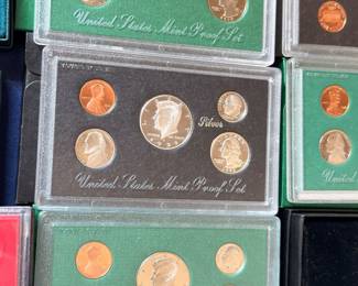 United States Mint proof sets, multiple years