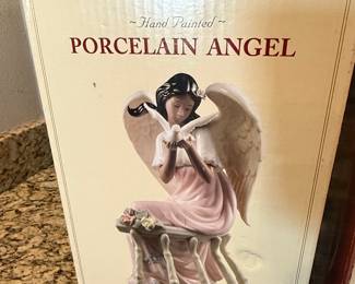 Member's Mark Hand-Painted Porcelain Angel Figurine 2006 Holiday Collection