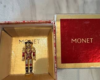 Monet Nutcracker Soldier Brooch