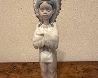Lladro Porcelain Figurine 'American Indian Boy'