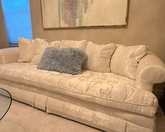 Vintage Damask Upholstered Sofa