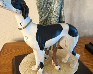 Giuseppe Armani Figurine of a Woman with a Greyhound