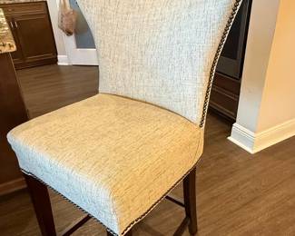 Bella 30 inch Contemporary Beige Taupe Nailhead Barstool