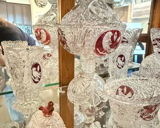 Hofbauer Byrdes Collection Ruby Red Crystal Glassware