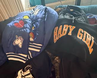 Kids' Varsity Jacket and "Baby Girl" Hoodie Set
