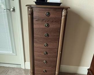 Hives & Honey "Angelique" Jewelry Armoire with Faux Wood Finish
