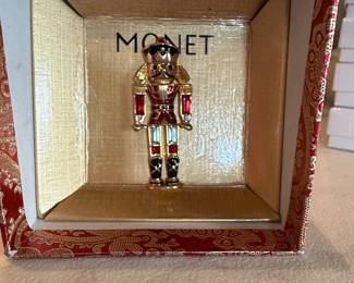 Monet Nutcracker Soldier Brooch