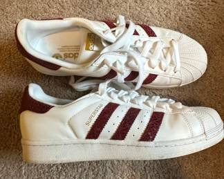 Adidas Superstar Sneakers - White & Burgundy