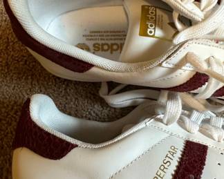 Adidas Superstar Sneakers - White & Burgundy